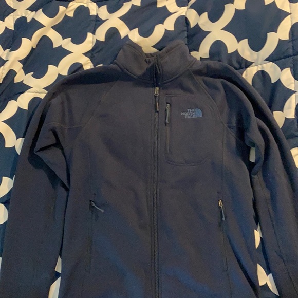 Navy Blue North Face fleece zip up - Picture 2 of 5